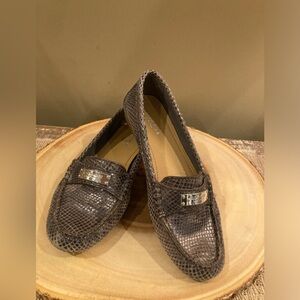 COACH Fredrica snakeskin Leather Driving Loafers Slip On Moc Toe‎ Women Sz-6